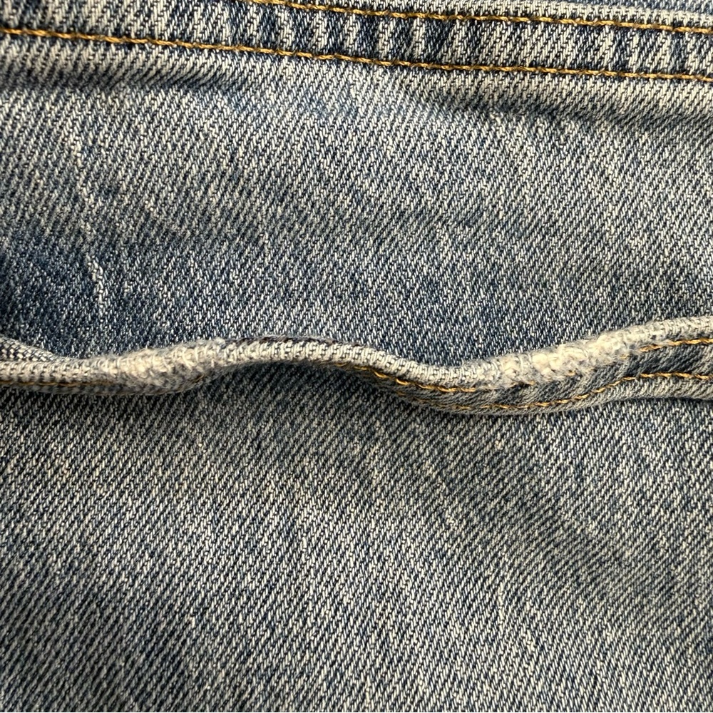 GAP 90s Straight High Rise Jeans Light Wash Stretch Denim Women’s 32 / 14R - Picture 11 of 13